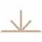Ekena Millwork Saratoga Smooth Timber Gable Bracket, Douglas Fir, 108"W x 58"H x 3 1/2"D x 5 1/2"F, 13/12 Pitch GBW108X58X0406SAR00SDF - alternate 1